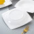 厨万雅盘子骨瓷深盘纯白方形碟子餐盘水果盘釉下彩餐具8英寸天元方盘