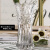 林谷家欧式水晶玻璃花瓶 厚重家居摆件 鲜花富贵竹插花瓶花器客厅装饰 33.5CM白菜
