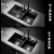 欧美品质黑色纳水槽洗菜盆双槽家用洗碗厨房不锈钢加厚手工槽水池 三孔-(68x38)标准套餐