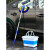钓鱼桶鱼护桶一体装鱼多功能折叠桶户外洗车长方形洗拖把水桶 多功能折叠水桶5L蓝白色带盖打水绳