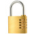 尚优不凡 密码挂锁铜制柜子锁储物柜行李箱黄铜轮式密码锁 3轮密码中号
