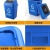 摇盖垃圾桶大号大容量洗手间垃圾桶带盖长方形夹缝翻盖直投商用大 40升加厚带盖蓝色-赠垃圾袋8只
