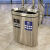 不锈钢垃圾分类垃圾桶可回收其他垃圾公共场合立式烟灰缸一体大堂 2组合 正方砂钢