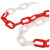 克鲁尼塑料链条 路锥链条路障锥/雪糕筒隔离链条 警示链条红白3米