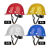 安全帽电焊面屏防护罩焊帽切割打磨透明防飞溅烧焊工面罩头戴式 颜色灰色 白色安全帽+铝支架+罩片