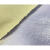 芳纶铝箔布 凯夫拉防火防热布 焊接机器人防护服用布 黄色/300g/平米 长1m*宽1.5m 不