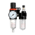 空压机油水分离器气源处理器气动二联件减压调压阀AFC2 白色AFC2000+2个8MM接头