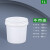 适用批发带盖pp桶胶桶涂料化工油漆包装桶密封塑料桶圆桶小桶 6L白色欧式