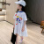 迪士尼（Disney）女童连衣裙2024年新款夏装韩版卡通短袖T恤裙儿童宽松裙子 白色连衣裙 110cm
