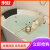 果敢 轻奢金色浴缸支架浴室卫生间多功能伸缩泡澡手机架收纳置物架 透明亚克力置物架70M款
