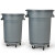 定制圆形垃圾桶商用大容量带轮子大号户外环卫厨房餐饮泔水桶 168L【不带滑轮】+50只垃圾袋