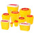 医用利器盒一次性圆形方形黄色医院诊所用小垃圾桶废物针头锐器盒 圆形4L50个