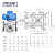 Q9445F16P电动三通球阀 不锈钢铸钢法兰球阀 LT换向阀可选 DN15(不锈钢阀体)