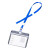 稳斯坦 (20个)PVC透明工作证卡套 防水胸卡牌套工牌证件套 横款94*117mm(含挂绳) W7663
