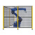 密孔烤漆护栏工厂车间自动化设备机械臂安全隔离围栏网机器人护栏 2米高3米宽推拉门
