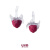 元术乐之可爱滴草莓耳饰/ysoo耳环有趣少女气质甜酷原创设计礼物 925银耳钉款 红色