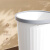 垃圾桶客厅厨房浴室大容量无盖大口径加厚压圈垃圾篓 中号白色【10L】