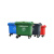 660L大号垃圾车特厚带轮手推垃圾收纳桶 户外环卫挂车大垃圾箱 绿色