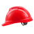 盾守 安全帽 V型透气(旋钮款) 工程工地建筑施工 防砸抗冲击 红色 1顶