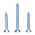 寻程  墙板自攻螺钉 十字平头螺丝 蓝白锌 单位：个 M3.5×25 (P1.4) 500个 