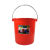 用塑料桶手提式加厚耐摔储水桶卫生间洗衣洗车桶大号红色桶 红色加厚18L水桶 5个