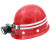 SMVP定制适用安全帽工地国标abs带头灯充电LED矿工帽配件隧道夜间施工反光头盔 玻璃钢加反光条