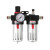 空压机气动油水分离器空气减压阀气泵过滤器气源处理器二联件Z 红色 AFC2000+8接头