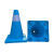 元族 彩色抗压PVC反光路锥道路警示雪糕桶 交通安全隔离锥形标 43cm深蓝
