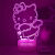 kt猫咪小夜灯Hello Kitty卡通3D卧室氛围台灯高颜礼物女生小众 584 Hello Kitty 3色带开关 礼盒包装