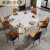 麦哟宝岩板餐桌椅组合家用大小户型现代简约轻奢多功能伸缩可变圆形饭桌 1.35米暖菜板转盘+8椅