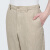 无印良品（MUJI）男式 麻 锥形裤 男士长裤子夏季款 休闲裤 早春新品 AE0XUA4S 淡黄色 L (175/88A)