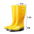 养殖高筒黄色冬季可加棉套雨鞋耐油酸碱水鞋防滑耐磨雨靴 白色加棉 36