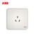 ABB 开关插座面板 纤悦雅典白色系列三孔插座10A AR203 三孔10AAR203