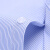 止栎女士夏季短袖衬衫职业装商务白底蓝条纹显瘦V领修身工装衬衣 V.领细蓝条纹D2906 短.袖款 35/S(80-95斤)