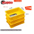 周转箱塑料长方形物流箱塑料筐物料元件盒螺丝 CS-3箱外:255*180*75mm黄 3个装