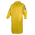 407007连体雨衣PVC涂层带反光条 长款风衣式工作劳保雨衣 407007黄色 S