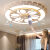 元族尼基科客厅大灯超亮大尺寸50平方客厅灯大圆灯花型简约现代智能大 三色变光 玫瑰 直径1.5米