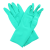 安思尔(Ansell)37-176耐酸碱溶剂防化耐油工业劳保丁腈防护手套长33cm 绿色1副 9号