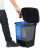 垃圾分类垃圾桶带盖大号商用厨房脚踩可回收厨余双桶干湿分离 16L经济款蓝色可回收红色有害