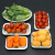 山顶松 长方形塑料PP托盘 一次性生鲜托盘 超市蔬菜水果托盘 打包盒无盖 白色（100个 ）24cm*13.2cm*2cm