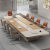会议桌长桌条简约现代桌椅组合椭圆工作台洽谈培训大型办公室家具 2.4米会议桌