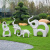 户外大象座椅雕塑幼儿园景观装饰动物网红拍照打卡玻璃钢坐凳摆件 组合八