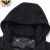 AEXP阿玛EA7XP尼旗下男冬季休闲时尚潮流纯色马甲加厚连帽保暖羽绒服 黑色 120/2XL 建议135-155斤