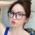网红韩版防蓝光眼镜护眼男女潮平光镜手机眼镜框架 粉色框 眼镜100度镜盒+镜布