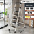 梯子阁楼专用结实简易安全加厚室内用的伸缩户外室外电工衣柜 新款升级加厚碳钢-白色-5步(大踏 板20cm)
