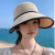 GNCH夏季女款户外出游沙滩防晒太阳帽网眼透气空顶显脸小大帽檐遮阳帽 MZ1498米色