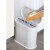 爱丽思垃圾桶客厅夹缝大号有盖卫生间马桶窄型厕所带盖按压式 白色
