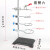 忽风铁架台实验室多功能加厚方形支架全套化学十字夹滴定台蝴蝶夹铁圈 铁板铁架台套餐六