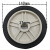 风豹（FENGBAO）空压机脚轮气泵防震加厚耐用压缩机专用橡胶耐磨轮子 6寸17mm孔 现货 