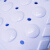 海斯迪克 浴室防滑垫 酒店淋浴房卫生间防摔六边形脚垫 浅蓝色(65*65cm) HKT-360